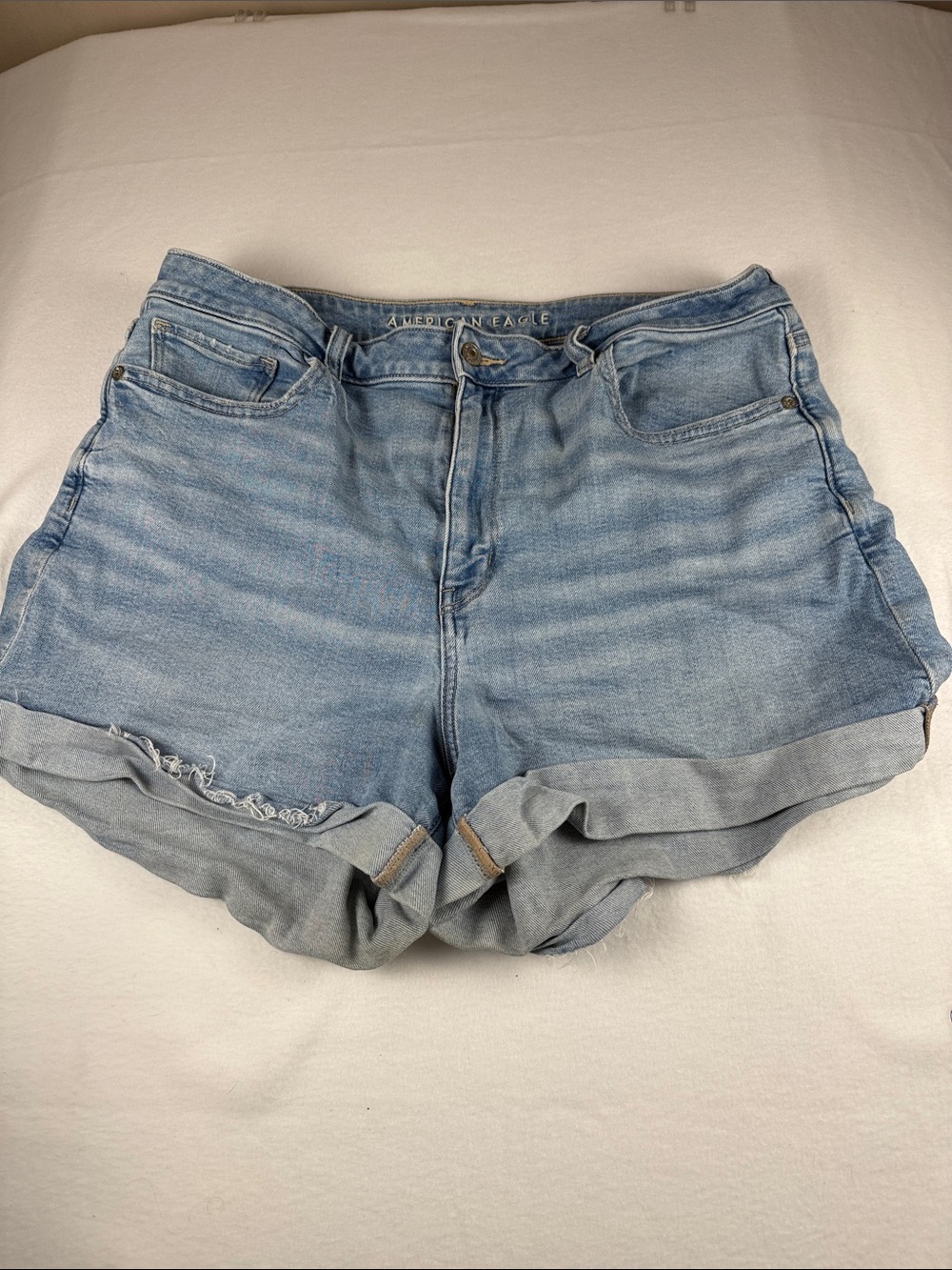 American Eagle Outfitters Light Blue Rolled Hem Denim Shorts 307